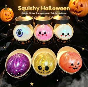Squishy Halloween Dumpling Glitter com Cestinho - foto 1