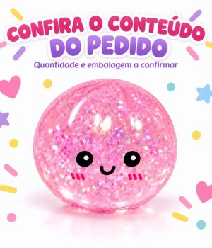 Squishy Bolinha Rostinho Glitter Maltose Anti Stress - foto 1