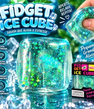 Squishy Cubo de Gelo Glitter Fidget Ice Cube Anti Stress - foto 1
